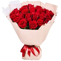 25 красных роз в букете Письмо Джульетте