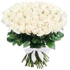 Букет Мой идеал из белых роз